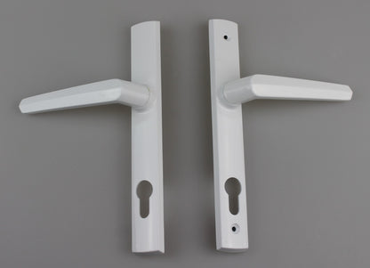 Lockwood Palladium Door Handle Aria Lever On Long Plate White PL4/85/27/PPCWHITE
