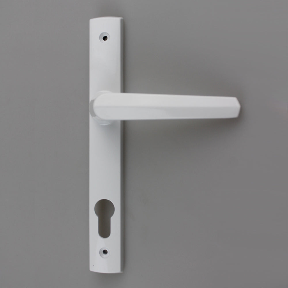Lockwood Palladium Door Handle Aria Lever On Long Plate White PL4/85/27/PPCWHITE