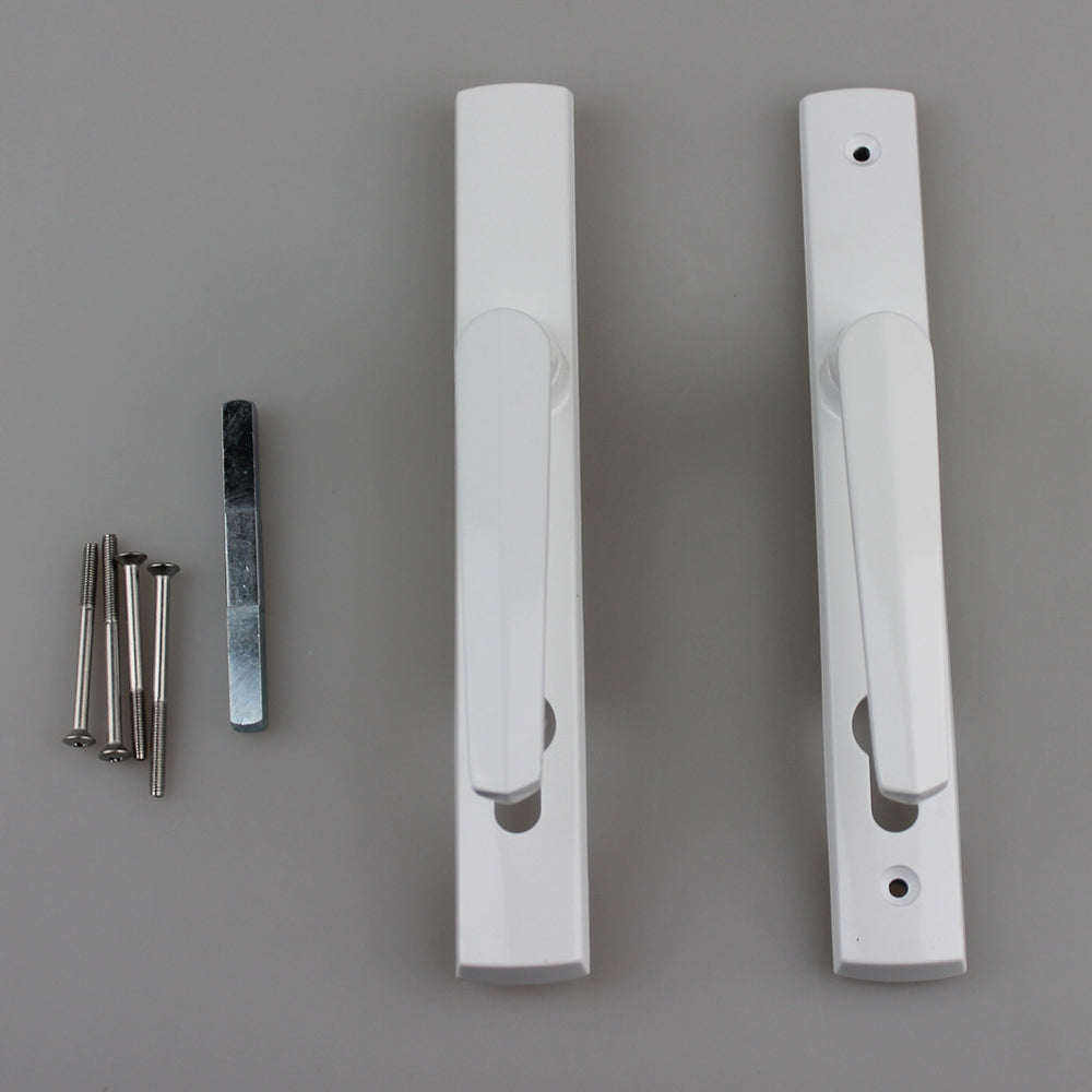 Lockwood Palladium Door Handle Aria Lever On Long Plate White PL4/85/27/PPCWHITE