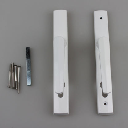 Lockwood Palladium Door Handle Aria Lever On Long Plate White PL4/85/27/PPCWHITE