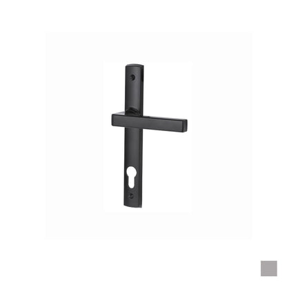 Lockwood Palladium Door Handle Double Cylinder Set 85mm Pitch & 29A Lever Black & Satin Chrome Pearl