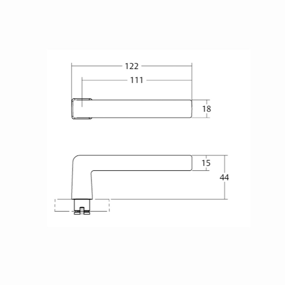 Lockwood Palladium Door Handle Double Cylinder Set 85mm Pitch & 29A Lever Black & Satin Chrome Pearl