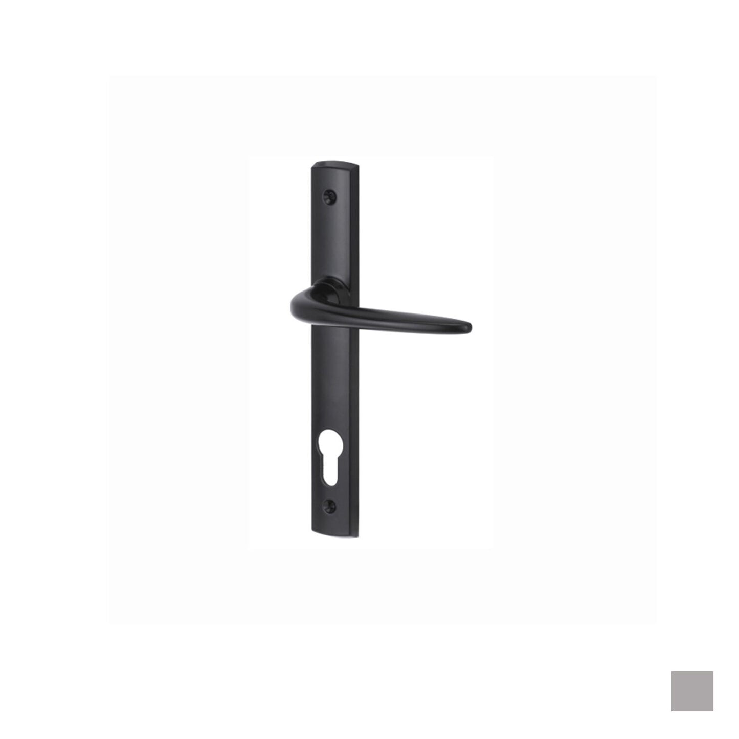 Lockwood Palladium Door Handle Double Cylinder Set 85mm Pitch & L1 Lever Black & Satin Chrome Pearl