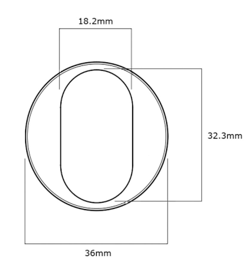Lockwood Robert Watson Escutcheon For 39-44mm Doors - Available in Satin Anodised & Polished Chrome