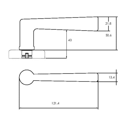 Lockwood Door Handle Velocity Hakea L28 Passage Lever Set - Available in Various Finishes