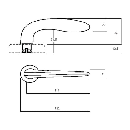 Lockwood Door Handle Velocity Summit L1 Passage Lever Set - Available in Various Finishes