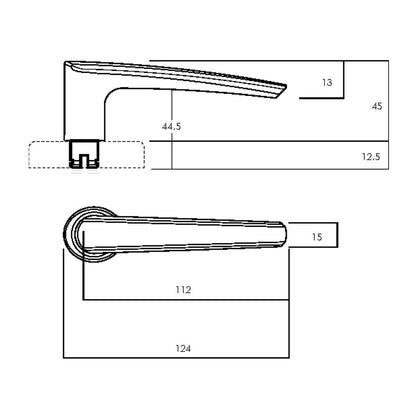 Lockwood Door Handle Velocity Spire L1 Passage Lever Set - Available in Various Finishes