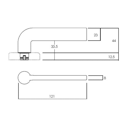 Lockwood Door Handle Velocity Glide L4 Passage Lever Set - Available in Various Finishes