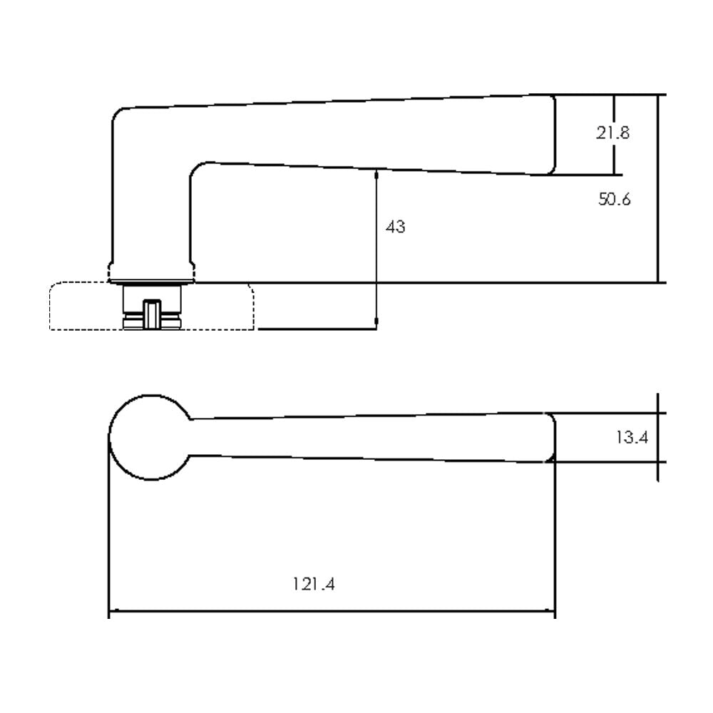 Lockwood Door Handle Velocity Hakea L28 Privacy Lever Set - Available in Various Finishes