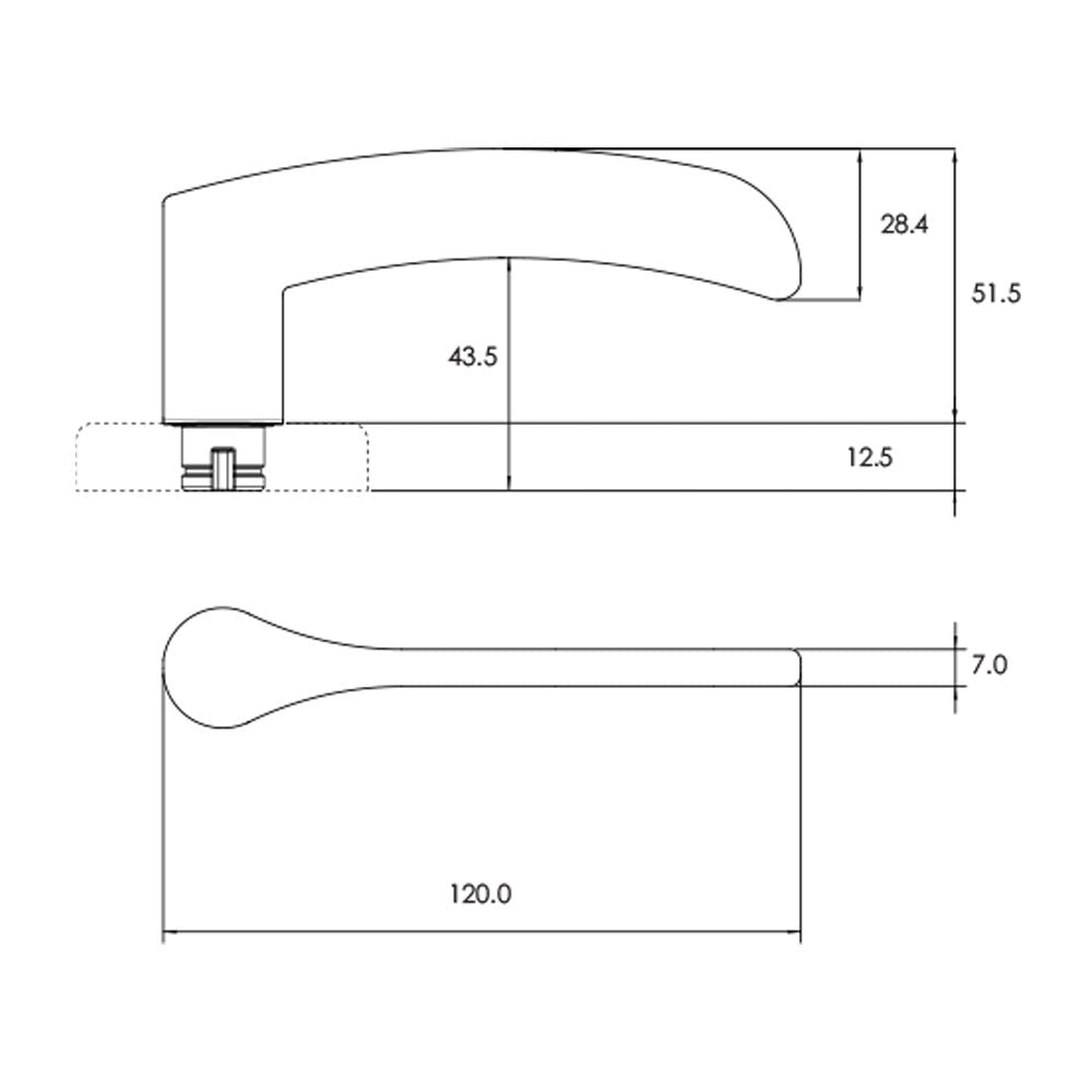 Lockwood Velocity Saltbush Door Handle Privacy Set - Available in Various Finishes