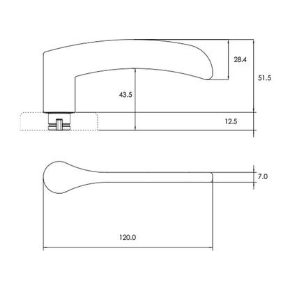 Lockwood Velocity Saltbush Door Handle Privacy Set - Available in Various Finishes