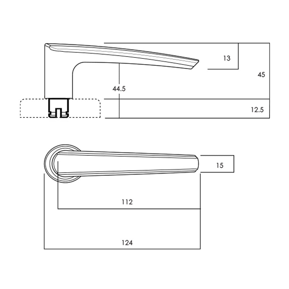 Lockwood Velocity Spire L2 Door Handle Privacy Set - Available in Various Finishes