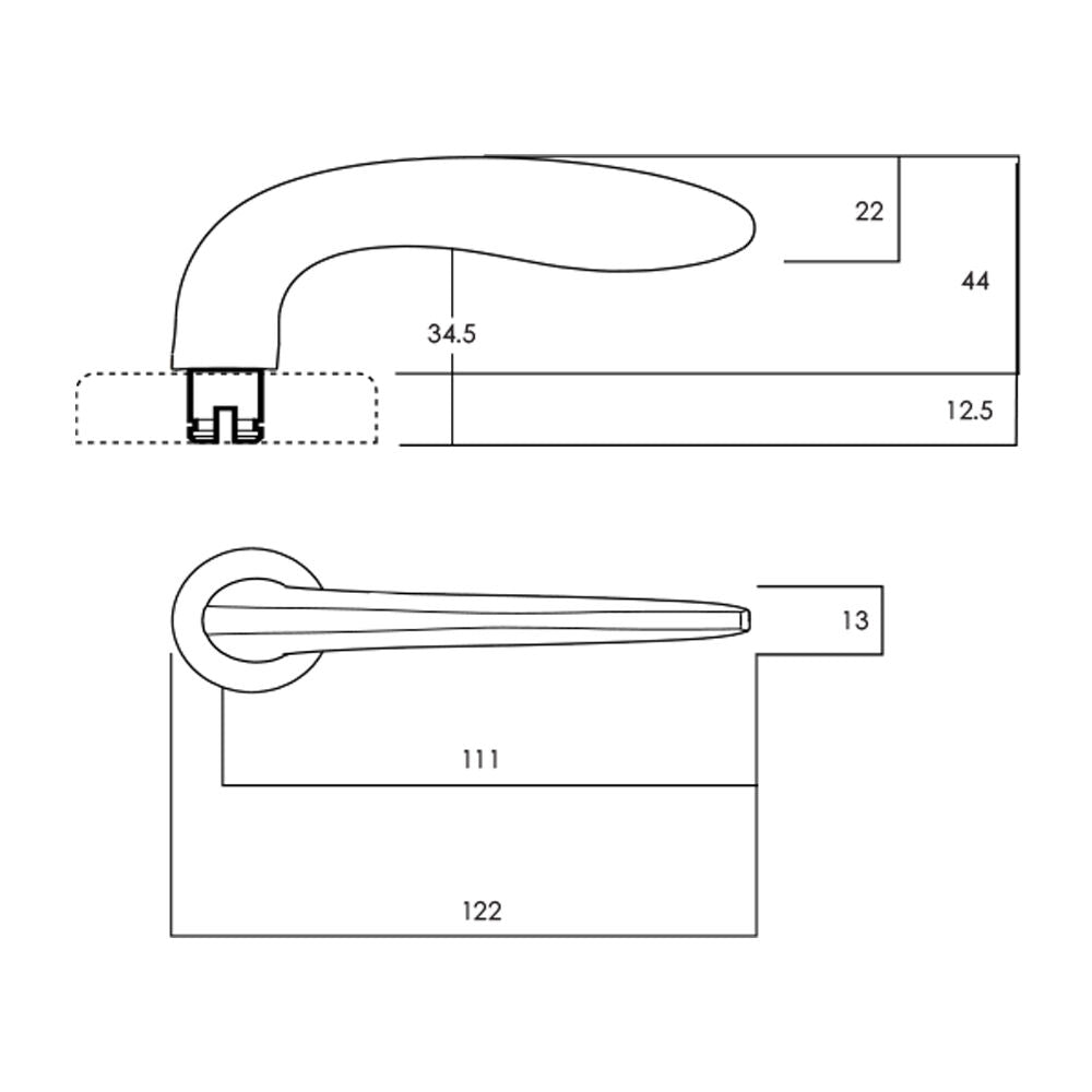 Lockwood Velocity Summit L1 Door Handle Dummy Set - Available in Various Finishes