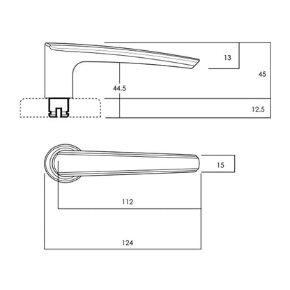 Lockwood Velocity Spire L2 Door Handle Dummy Set - Available in Various Finishes