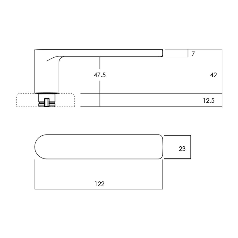 Lockwood Velocity Element L3 Door Handle Dummy Set - Available in Various Finishes
