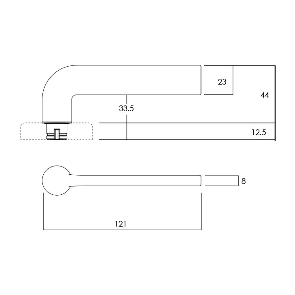 Lockwood Velocity Glide L4 Door Handle Dummy Set - Available in Various Finishes
