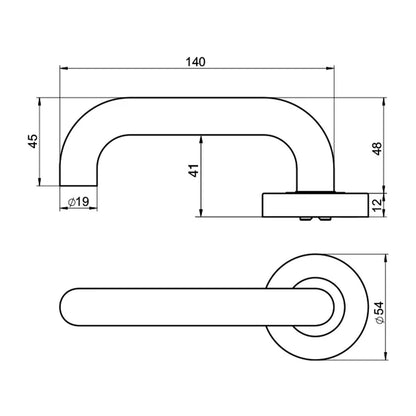 Lockwood Vivid V2 Passage Set Includes Latch - Available in Various Finishes