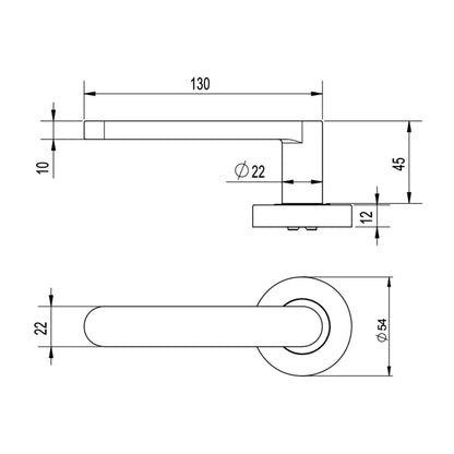 Lockwood Vivid V3 Passage Set Includes Latch - Available in Various Finishes