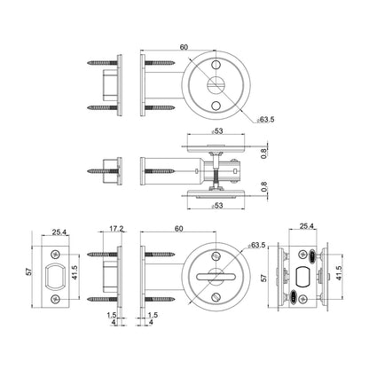 Lockwood Vivid Cavity Door Slider Privacy Set - Available in Various Finishes