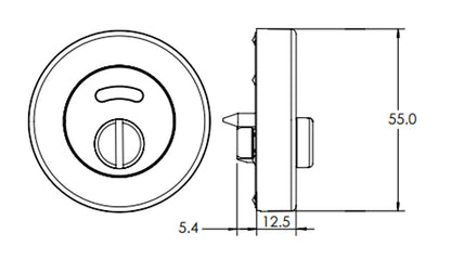 Lockwood Velocity Round Emergency Indicating Turn Snib - Available in Various Finishes
