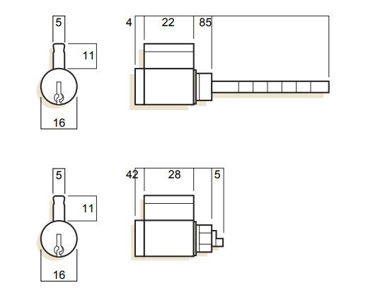 Whitco W532000 Sliding Door Lock 5 Pin Cylinder Suits Blaxland - Keyed Alike