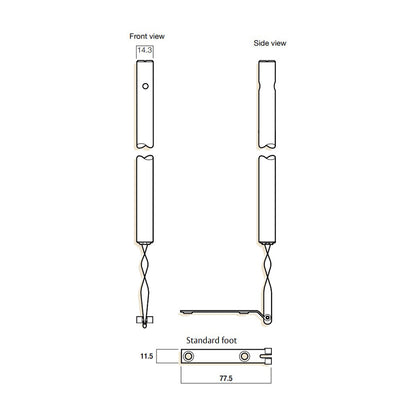 Whitco Window Spiral Sash Balance 680 (1029mm Tube Length) W/ Foot 7.25-10Kg W616802117NS