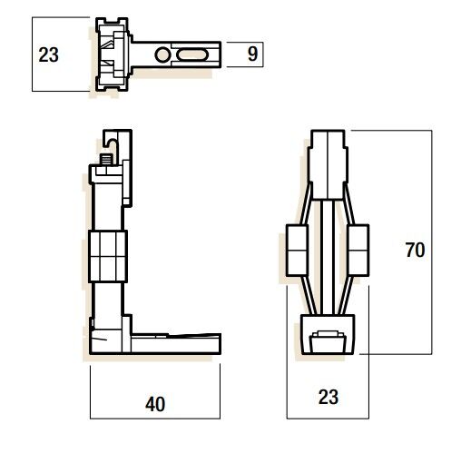 Whitco Spring Sash Window Balance Accessory Standard Foot Assembly W635100