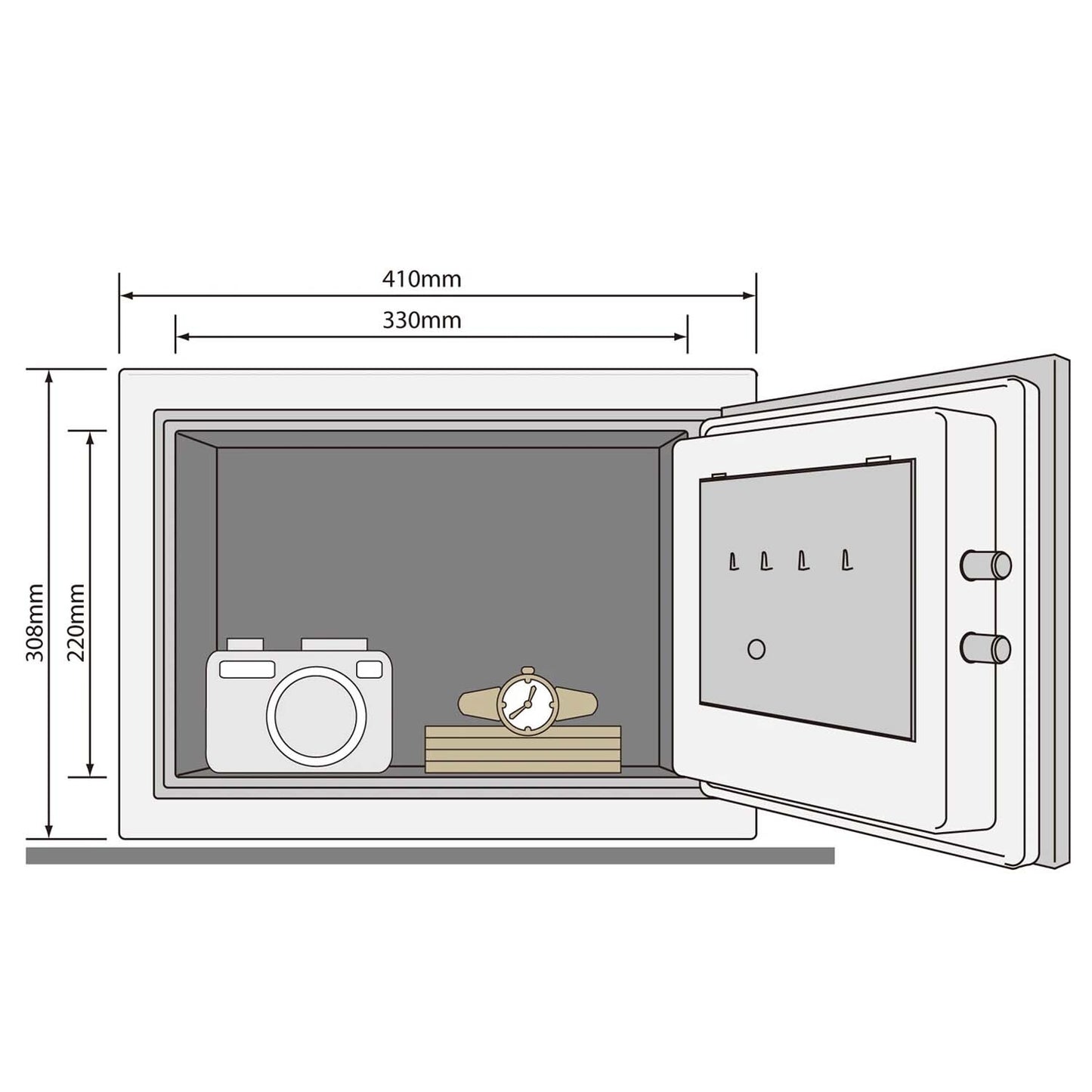 Yale Medium Document Safe Fire Resistant For Home And Office YFM/352/FG2