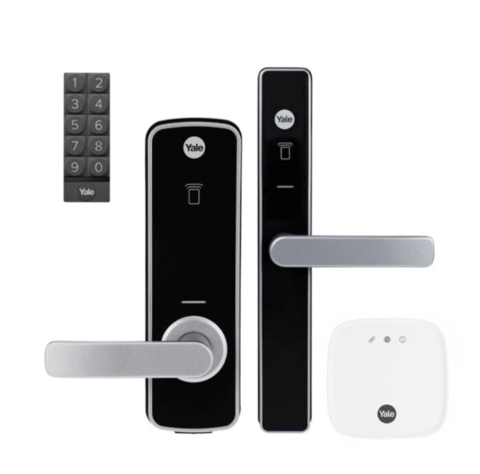 Yale Unity Entrance Smart Lock Kit Screen Door Lock Keypad and Connect Plus Silver YUR/ENT/KIT2/SIL