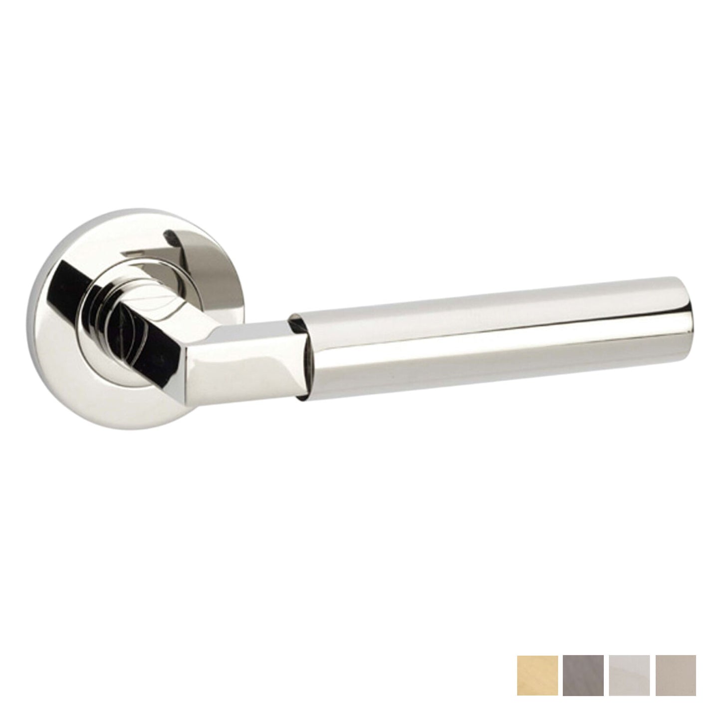 Alexander and Wilks Plain Hurricane Lever on Round Rose - Available in Various Finishes