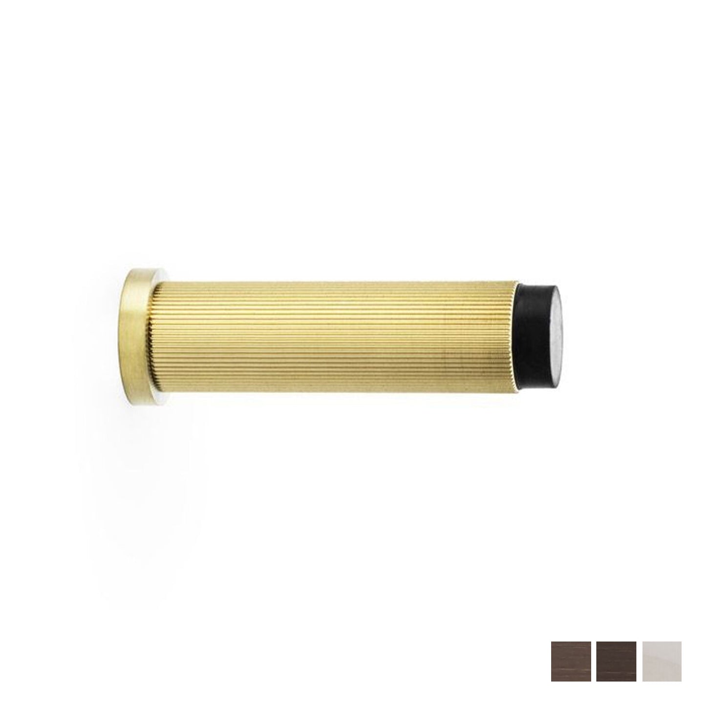 Alexander and Wilks Reeded Projection Cylinder Door Stop 75mm - Available in Various Finishes