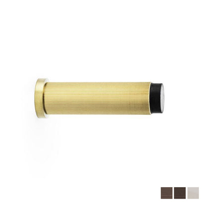 Alexander and Wilks Reeded Projection Cylinder Door Stop 75mm - Available in Various Finishes
