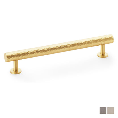 Alexander and Wilks Leila Hammered T-Bar Cupboard Pull Handle 160mm - Available in Various Finishes