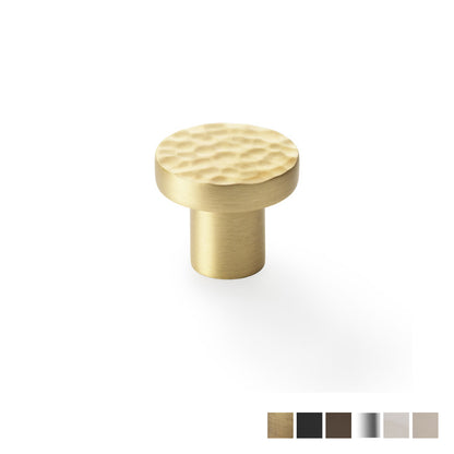 Alexander and Wilks Hanover Hammered Cabinet Knob - Available in Various Finishes and Sizes