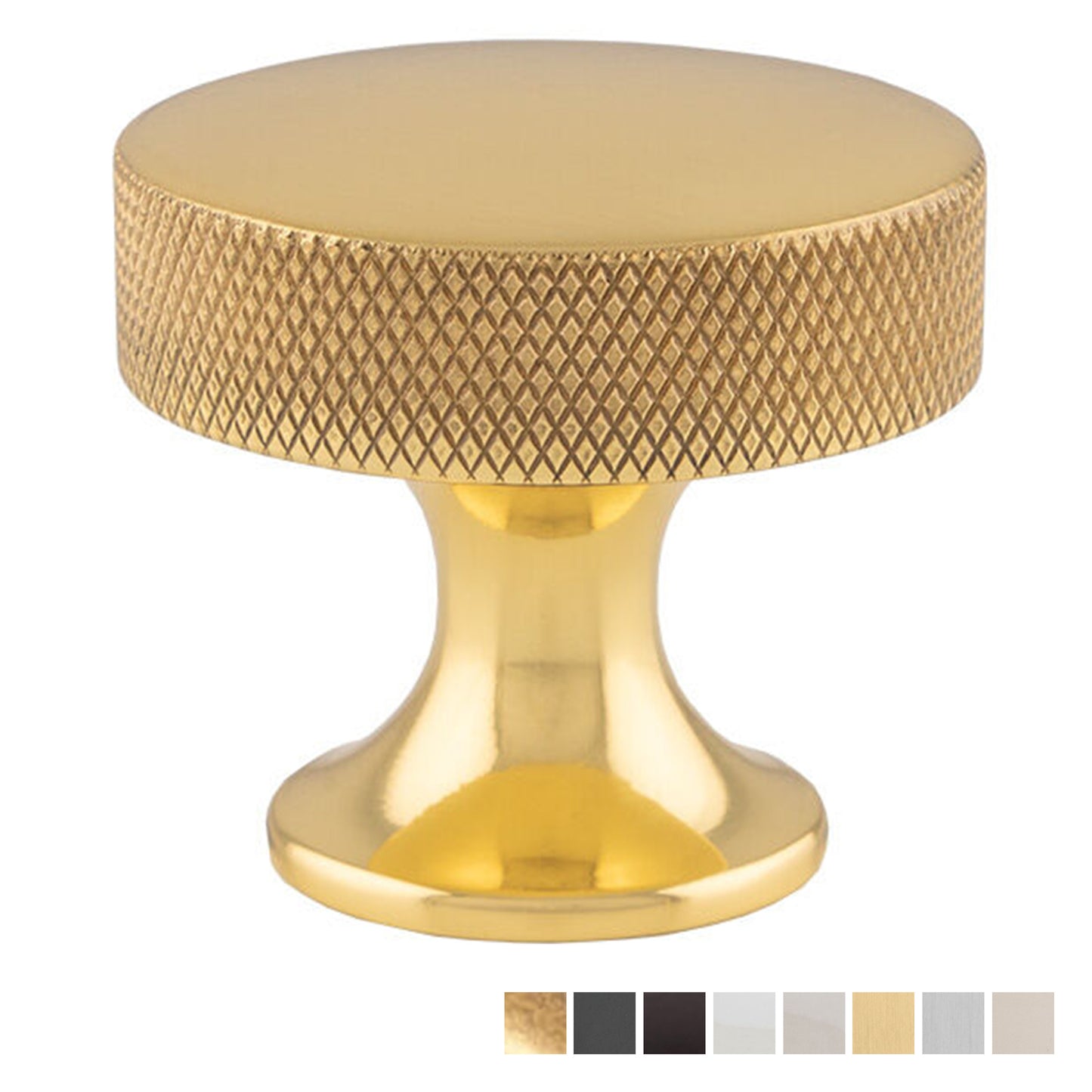 Alexander and Wilks Berlin Knurled Cupboard Knob 38mm - Available in Various Finishes