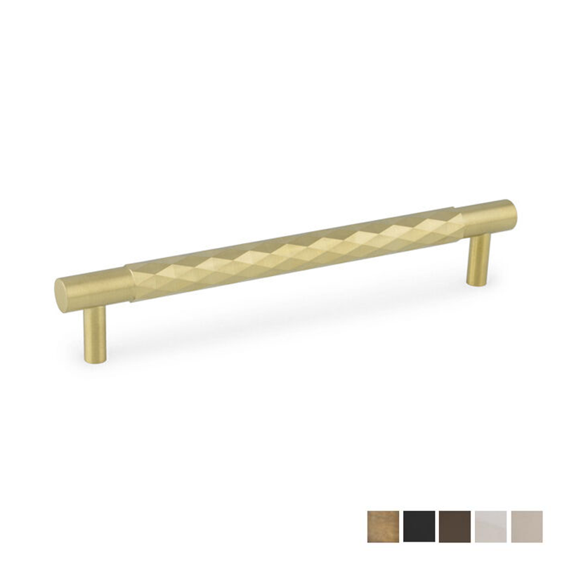 Alexander and Wilks Diamond Cut Cabinet Pull Handle 160mm - Available in Various Finishes
