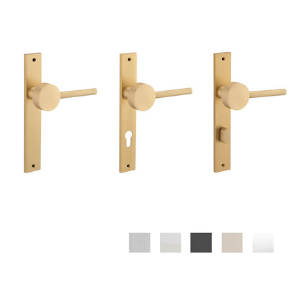 Bankston Sans Arc Gepetto Door Lever on Rectangular Backplate