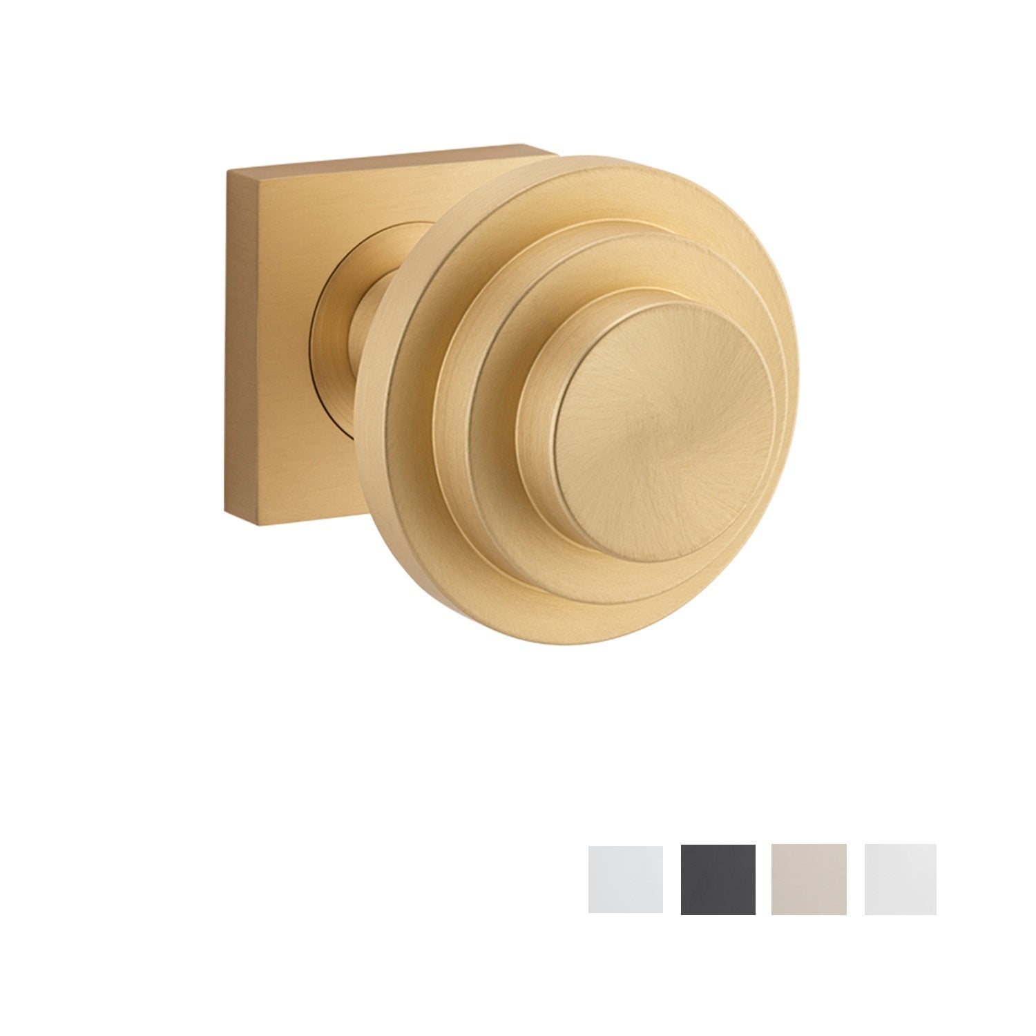 Bankston Sans Arc Zzzigurat Door Knob on Square Rose
