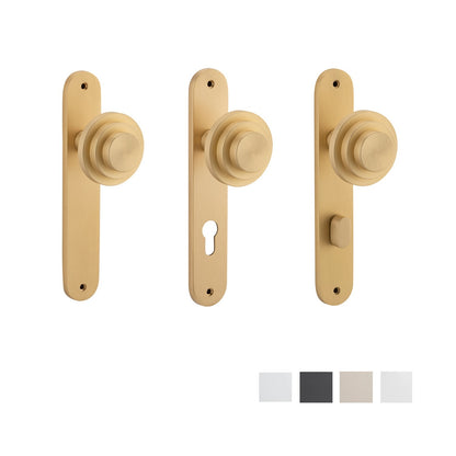 Bankston Sans Arc Zzzigurat Door Knob on Oval Backplate