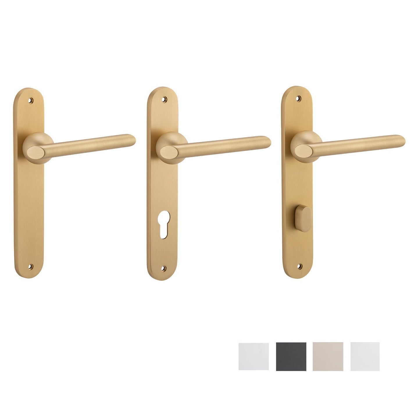 Bankston Sans Arc Futurismo Door Lever on Oval Backplate