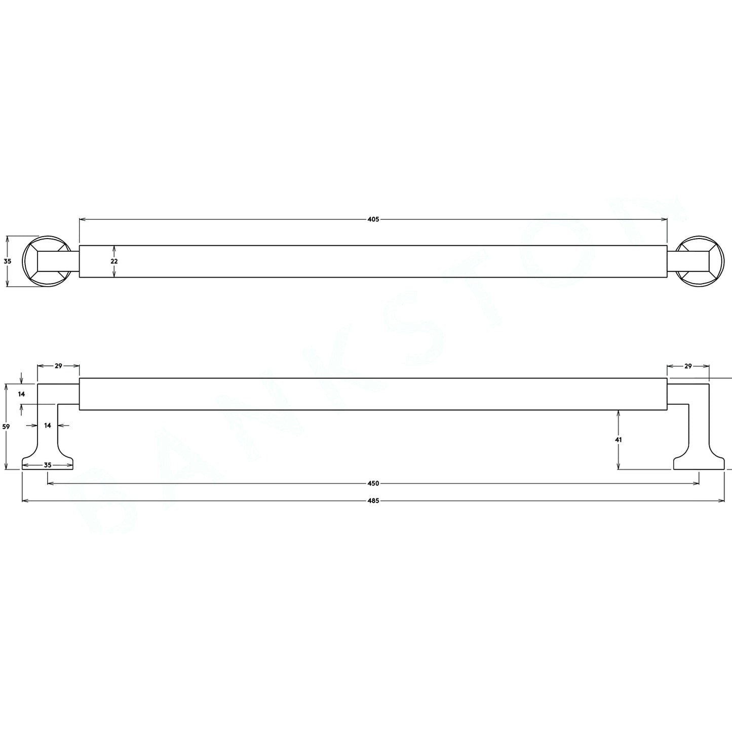 Iver Berlin Door Pull Handle 450mm - Available in Various Finishes