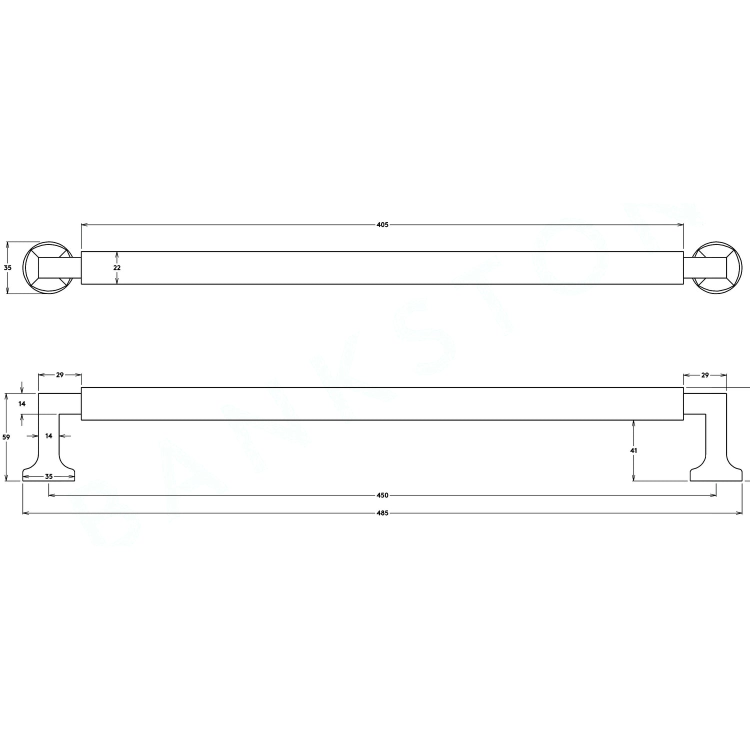Iver Berlin Door Pull Handle 450mm - Available in Various Finishes