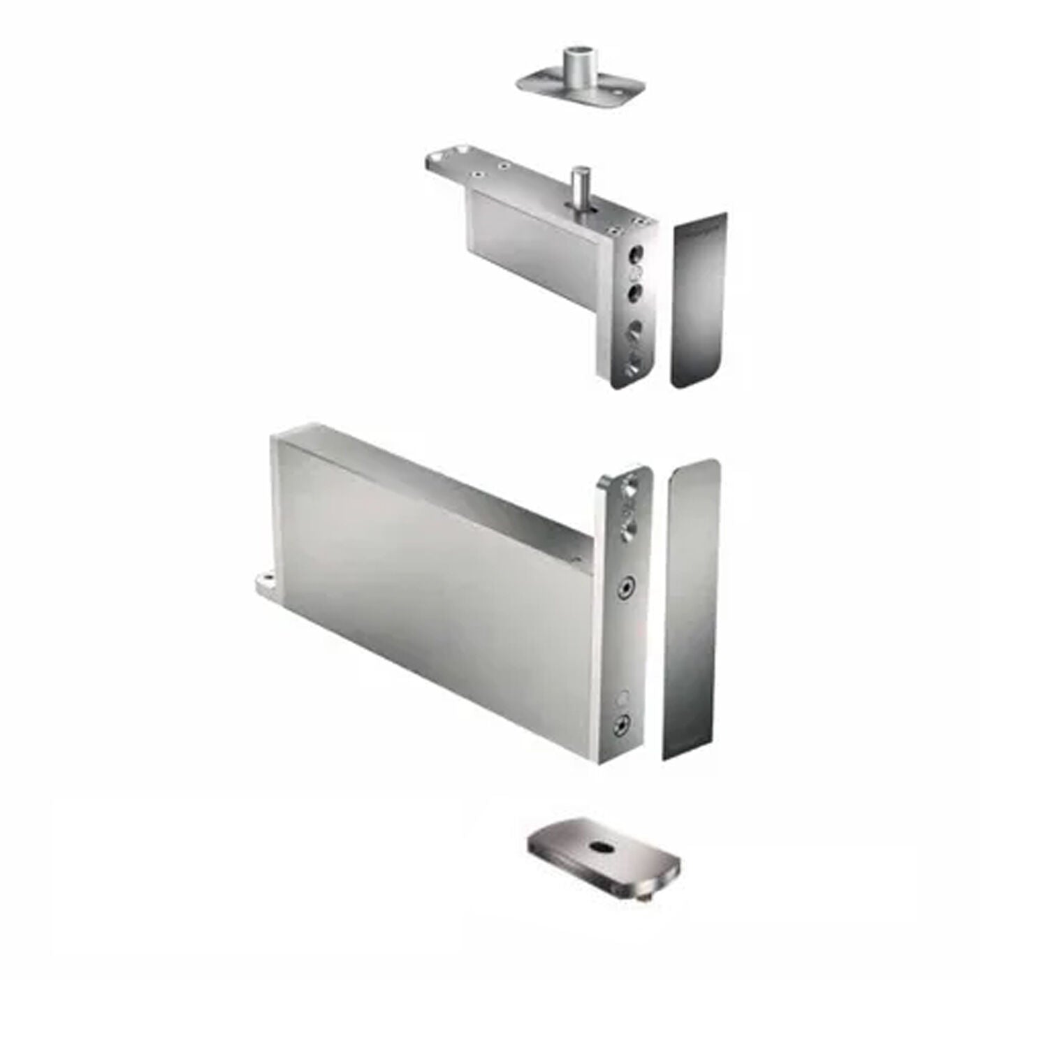 FritsJurgens Full Kit System M+F 40mm Min Pivot Point Squared Floor Plate SSS FJS/STM+40FSSS