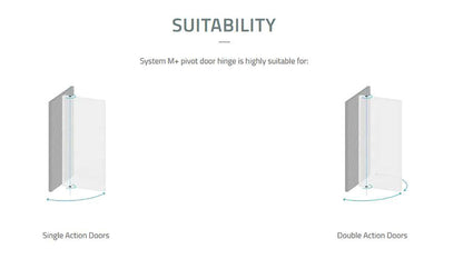 FritsJurgens System M+ Concealed Top Pivot with Standard Floor Plate