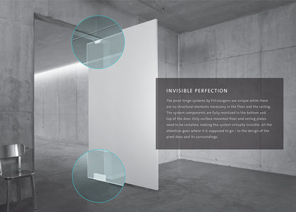 FritsJurgens System M+ Concealed Top Pivot with Standard Floor Plate