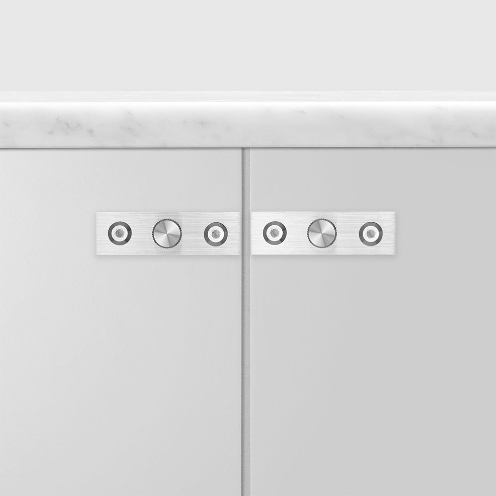 Buster and Punch Linear Furniture Knob Set with Back Plate 12mm - Available in Various Finish