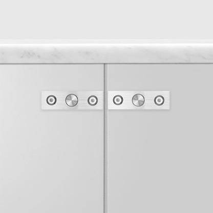 Buster and Punch Linear Furniture Knob Set with Back Plate 12mm - Available in Various Finish