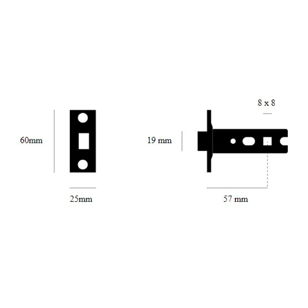 Buster and Punch Tubular Latch for Door Handle - Available in Various Finishes