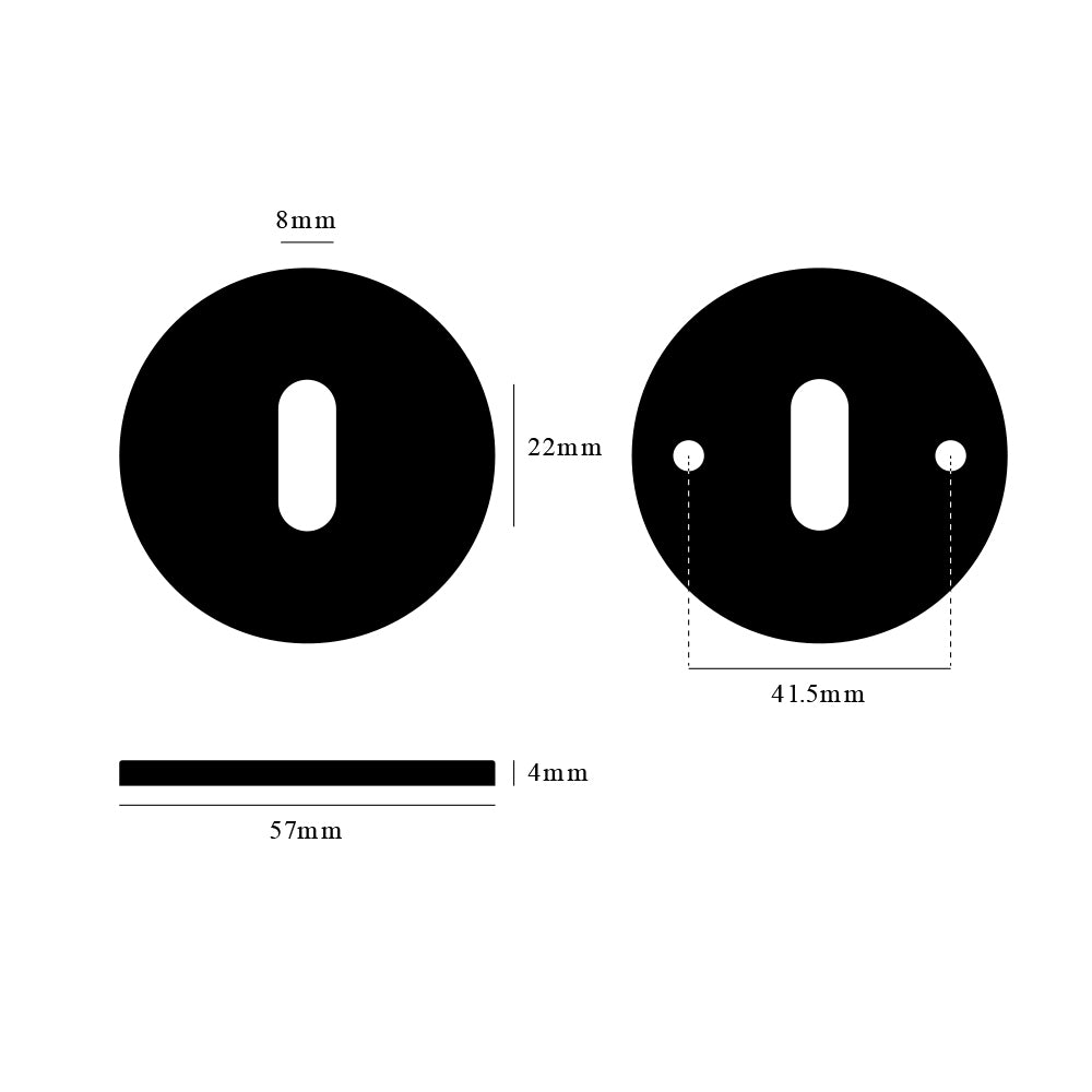 Buster and Punch Escutcheon Plate Traditional Profile - Available in Various Finishes