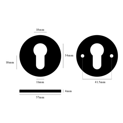 Buster and Punch Escutcheon Plate Euro Profile - Available in Various Finishes